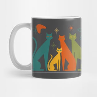 Retro Mid-Century Modern Look Cats 50s 60s Style Mug